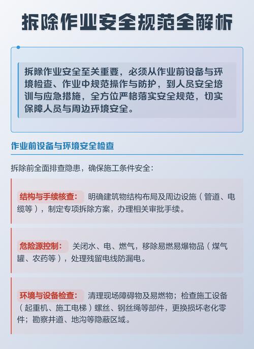 拆除作业安全规范全解析 建筑物拆除作业的安全指南